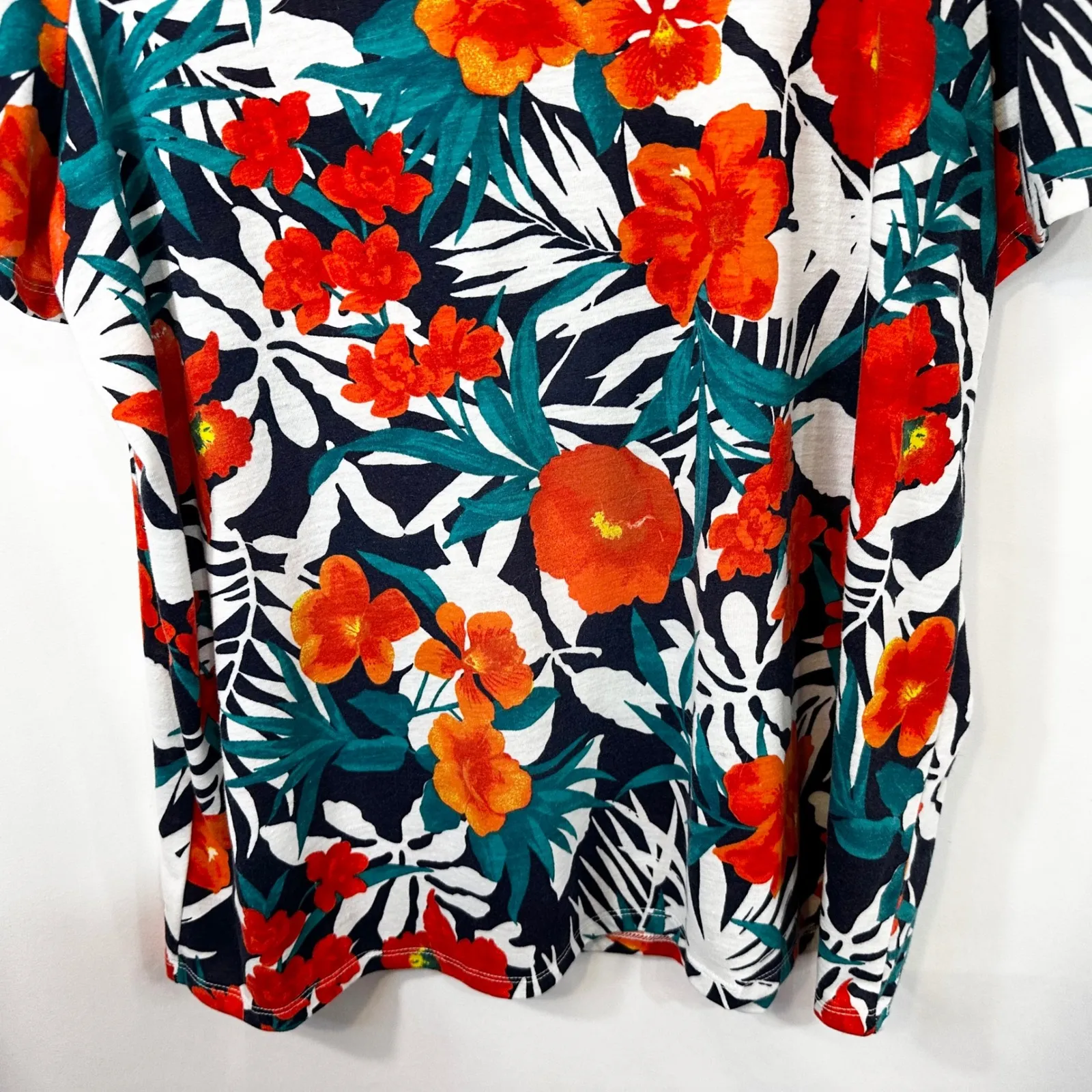 Jessica‎ London Plus Size 18/20 Top Tropical Tunic Short Sleeve Vacation 647 - Image 6