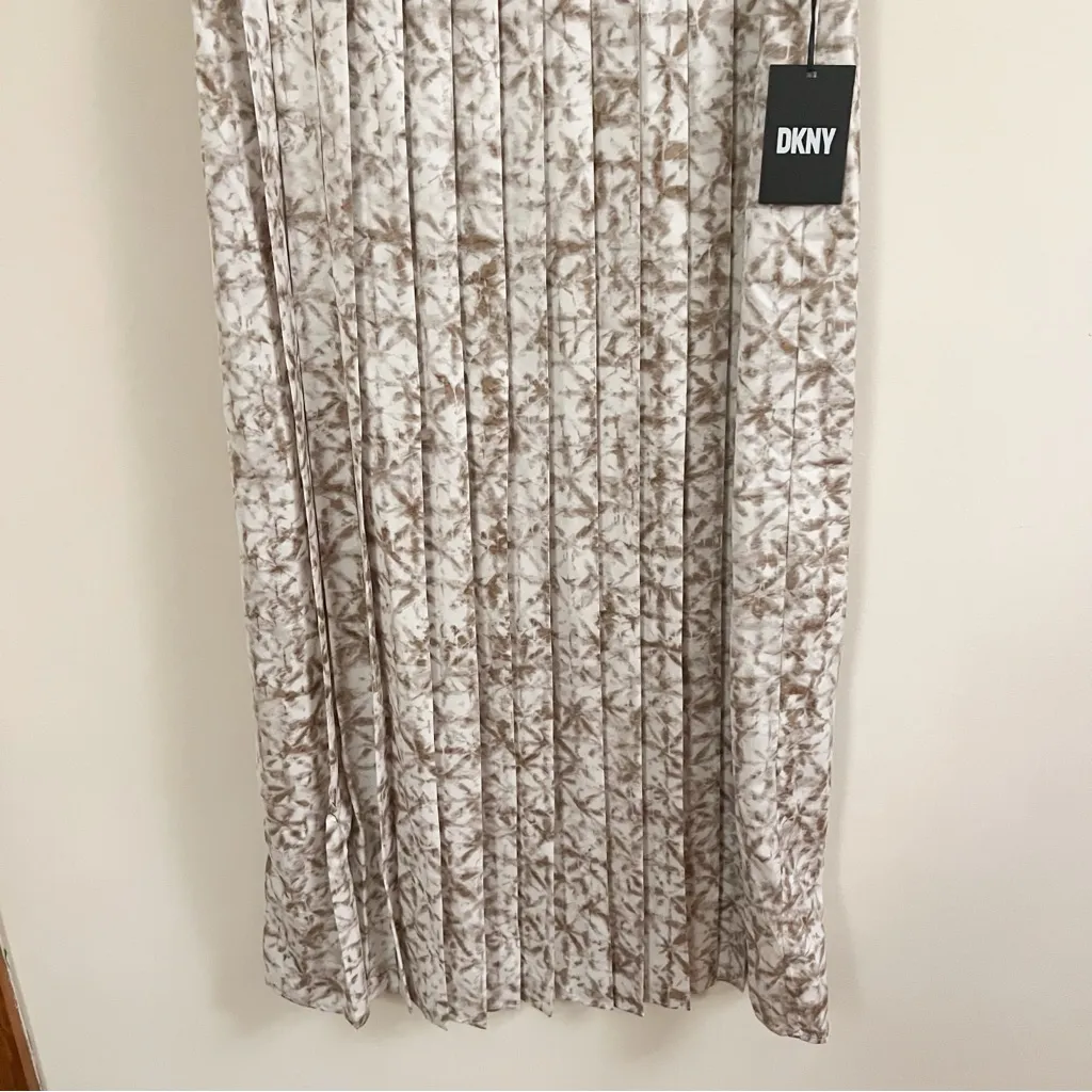 DKNY Women’s Tie Dye Casual Midi Skirt NEW Beige White Size Large p2cnvm15 - Image 3