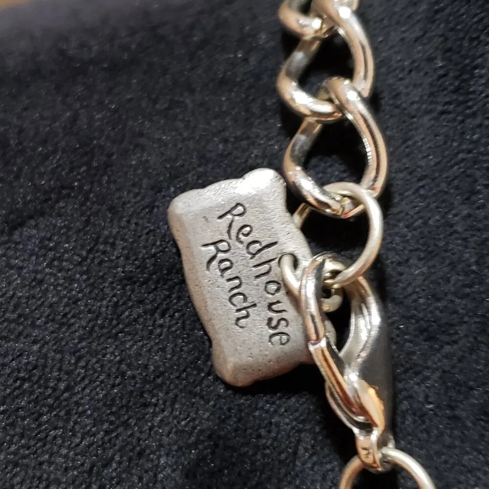 Red House Ranch Womens Silver Tone Resin Angel Cross Curb Chain Necklace Lobster - Image 7