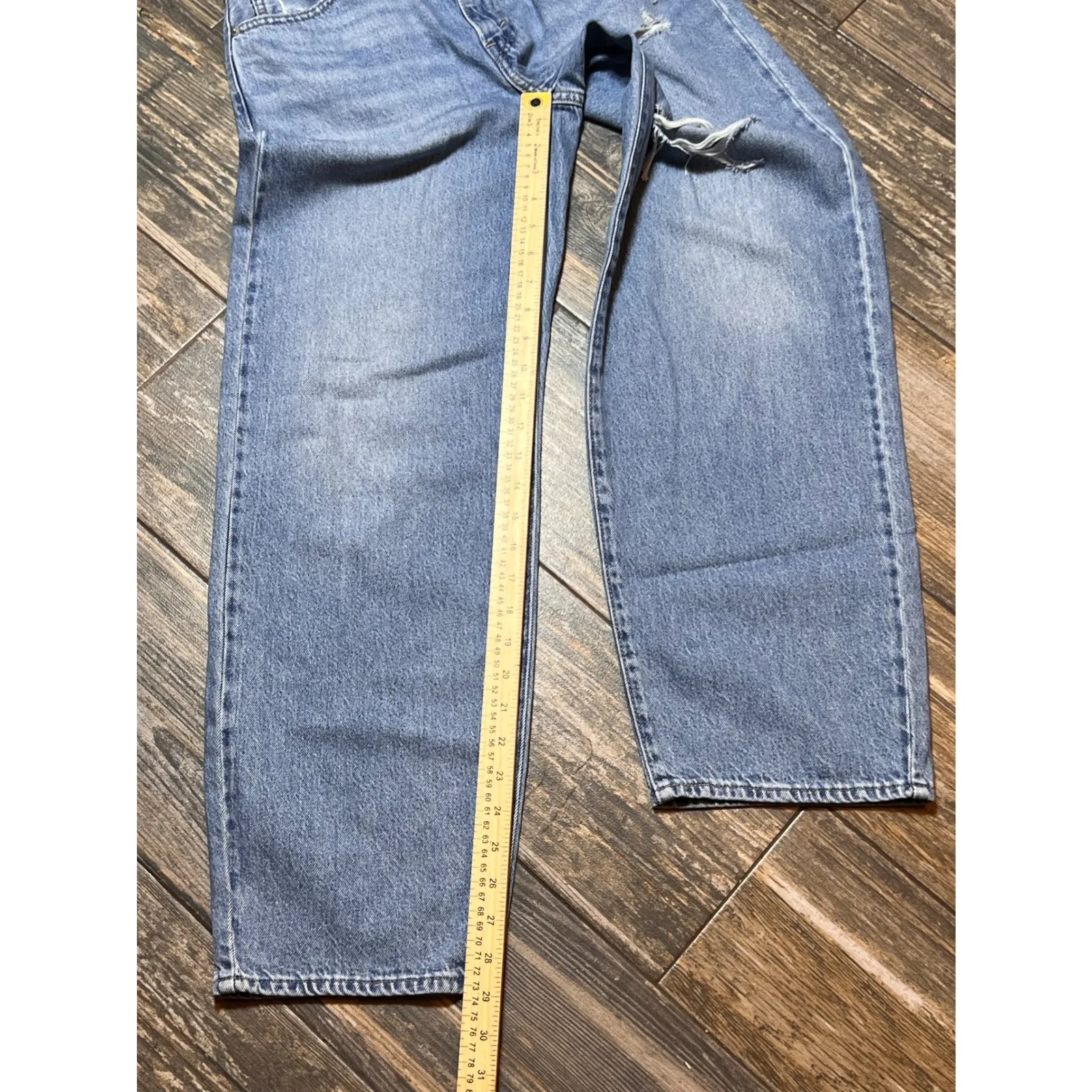 Levi's Baggy Dad Jeans Light Wash Distressed Size 24 Baggy Grunge Y2K Skater - Image 7