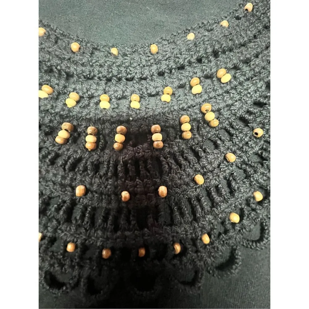 🔥5/20🔥 Laura Scott Embellished Tee Sz S Black NWT - Image 4