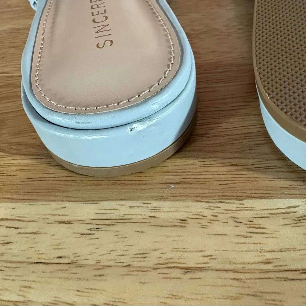 Sincerely‎ Jules Behold Pale Blue Woven Mules Size 6.5 - Image 5