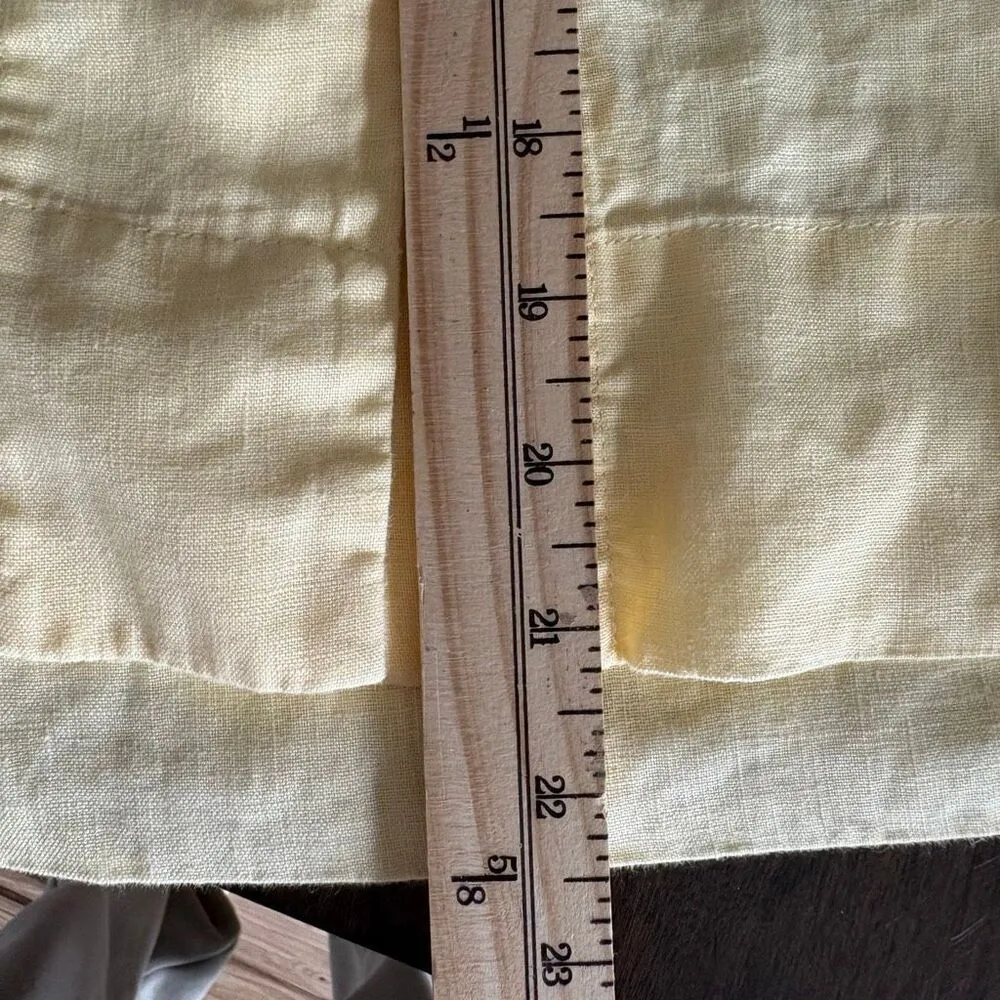 Quince 100% European Linen Short Sleeve Shirt Butter Yellow Lightweight Casual - Image 7