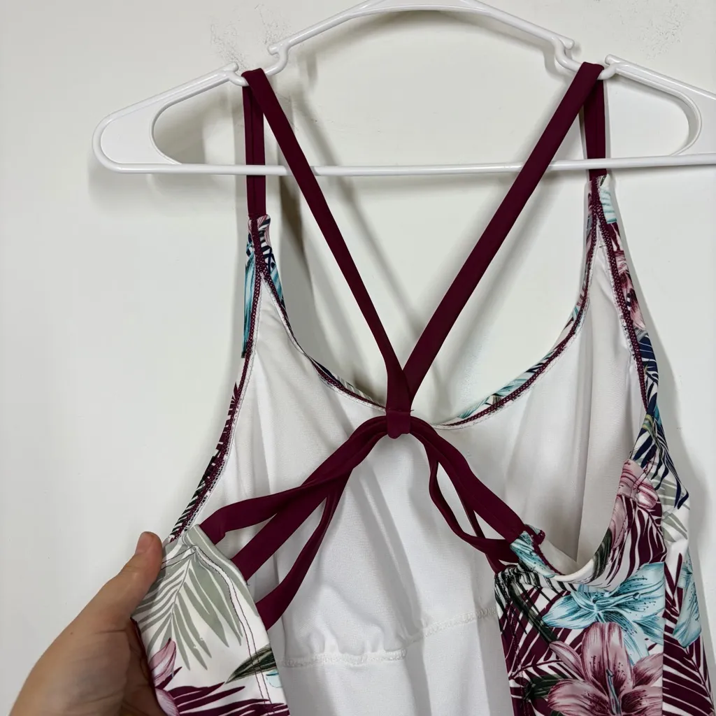 Hurley Floral One Piece Swimsuit Size Large - Image 8