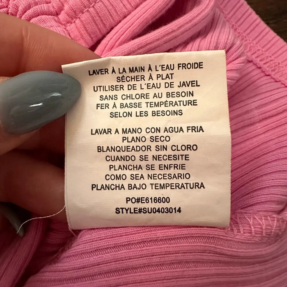 pink cropped sleeveless tank top size M - Image 9