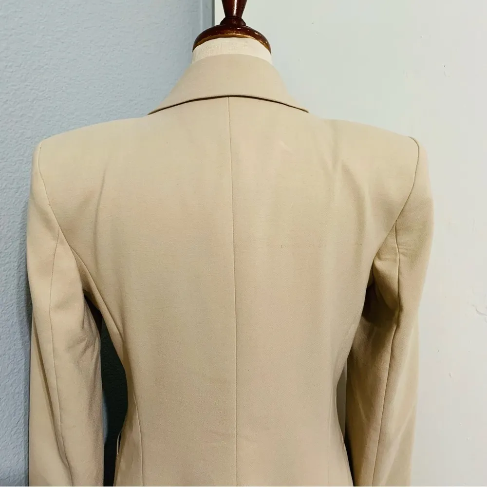ZARA New Women Long Sleeves Gold Button Long Lapel Collar Blazer Size M - Image 13