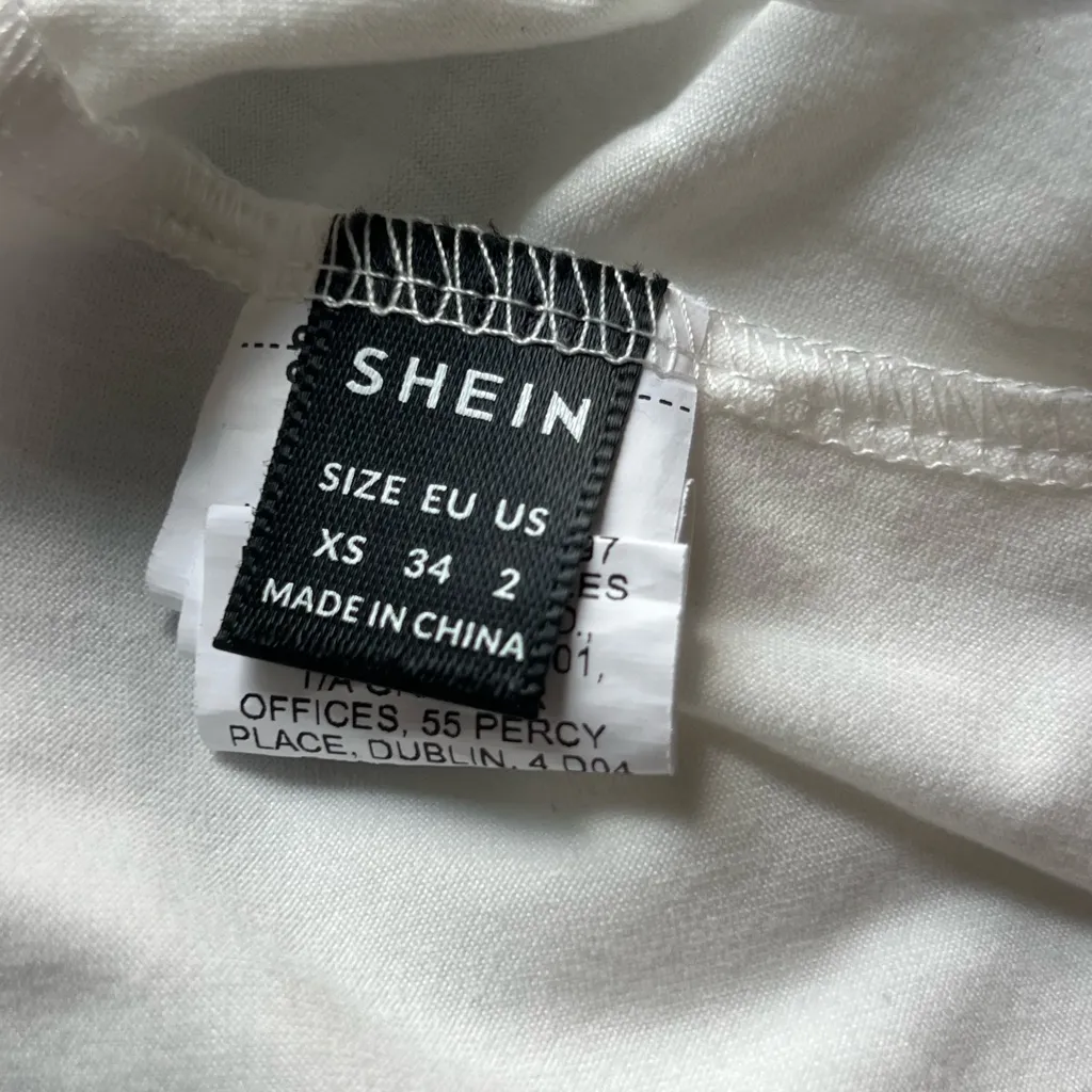 SHEIN White Tube Top With Cherry Detail - Image 3