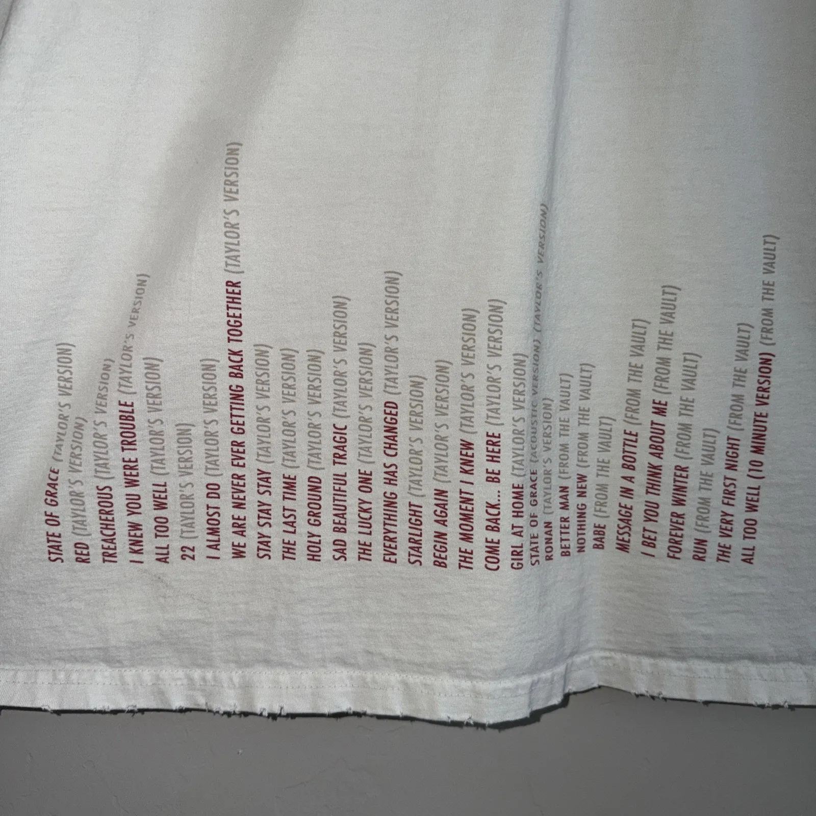 Taylor Swift RED Taylor’s Version Tour Concert TShirt XL Distressed - Image 6