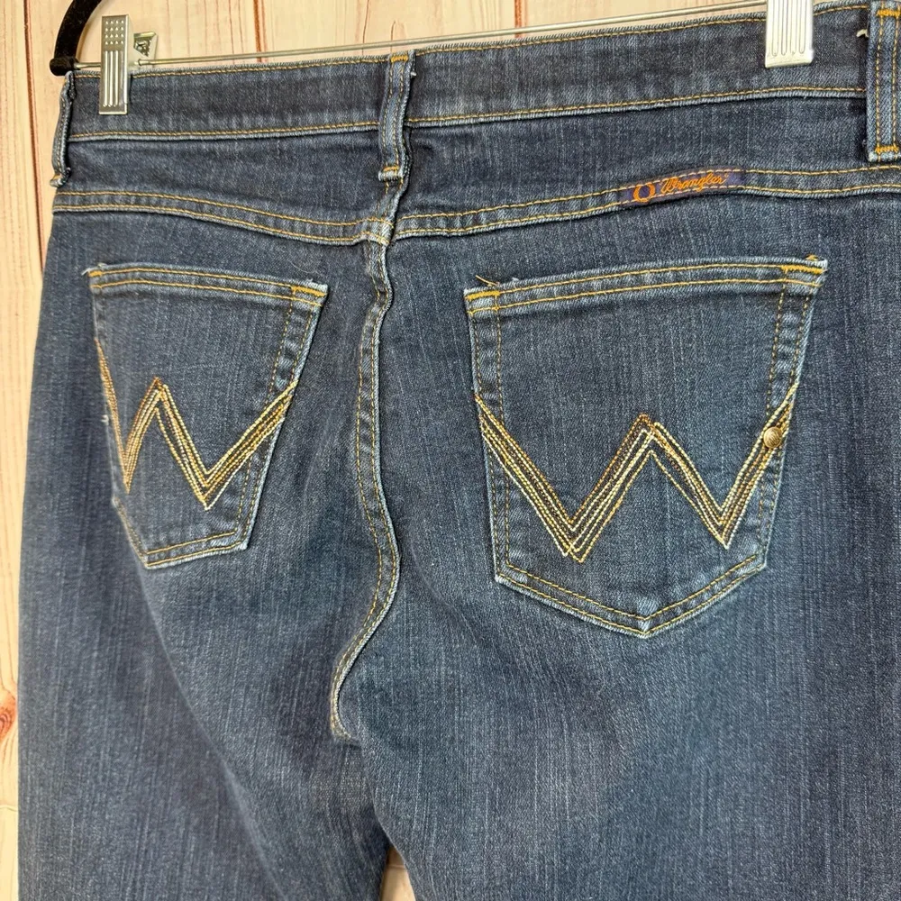 Wrangler Q-Baby Blue Denim Women's Boot Cut Mid Rise Jeans - Image 3