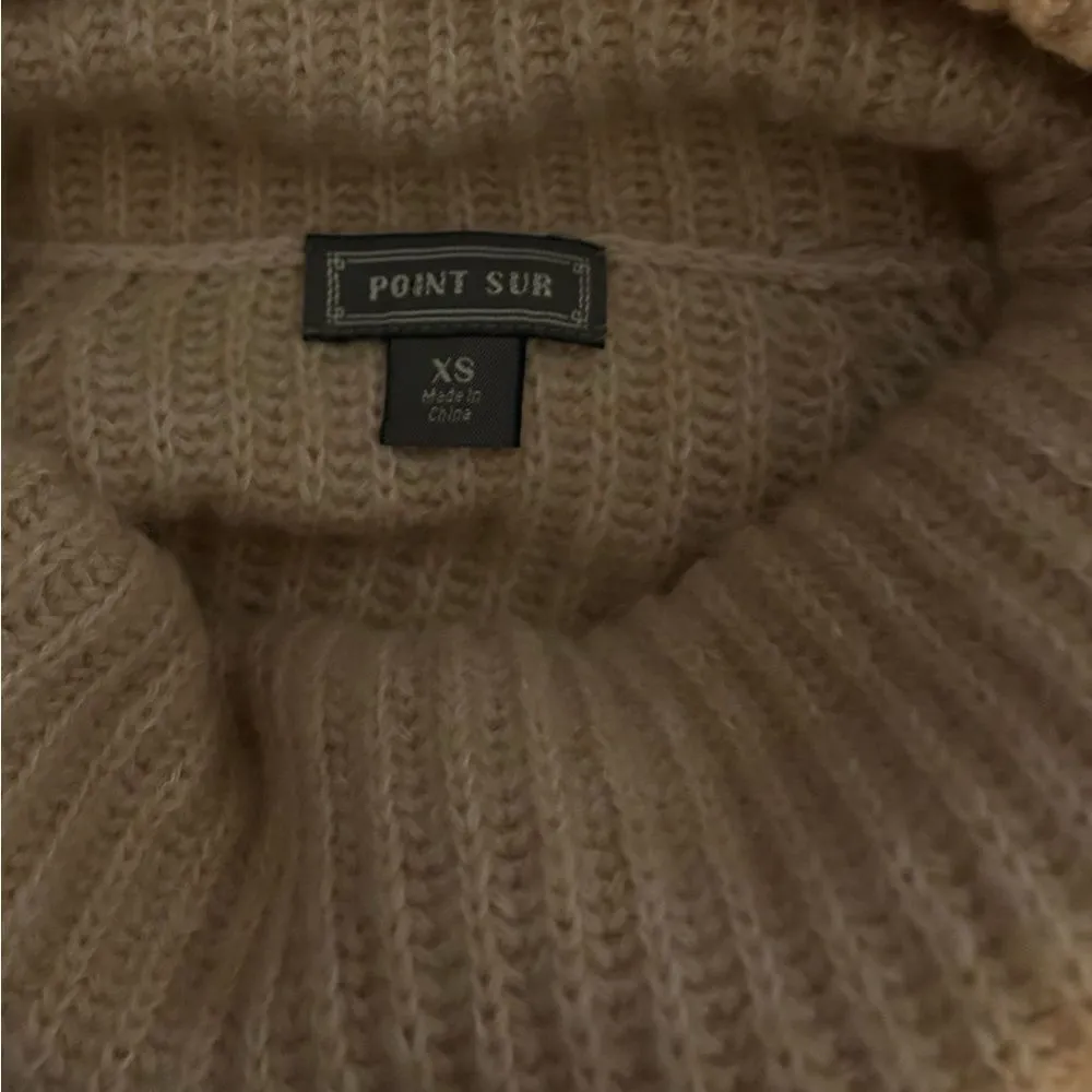 J. Crew Point Sur Mohair Wool Blend Turtleneck Tan Peach Blush Sweater Size XS - Image 4