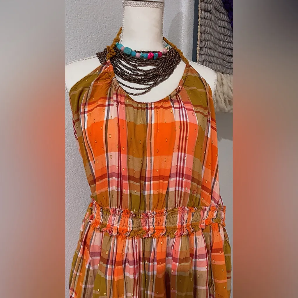 Aerie plaid halter ruffle dress - Image 7