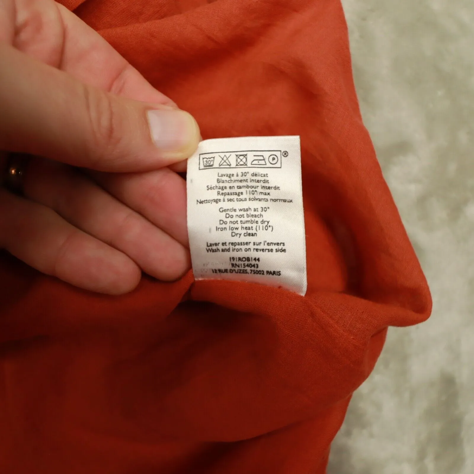 SEZANE Robe Artemia Orange Gold Pin Stripe Tie Shoulder‎ Maxi Dress size 36 US S - Image 11