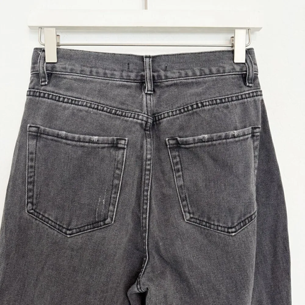 Pacsun High Rise Straight Leg Distressed Ripped Faded Black Jeans Grunge Size 26 - Image 9