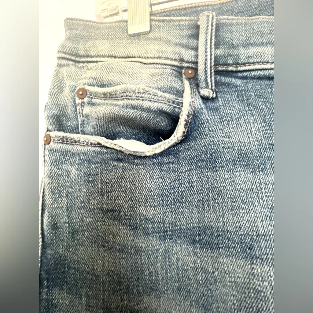 MOTHER Denim The Fly Cut Stunner Ankle Fray Jeans Night Sz 27 – Brand New Blue - Image 8