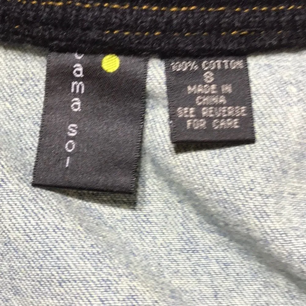 Unique Jean Jacket Denim and Sweater Jacket Small Blue - Image 10