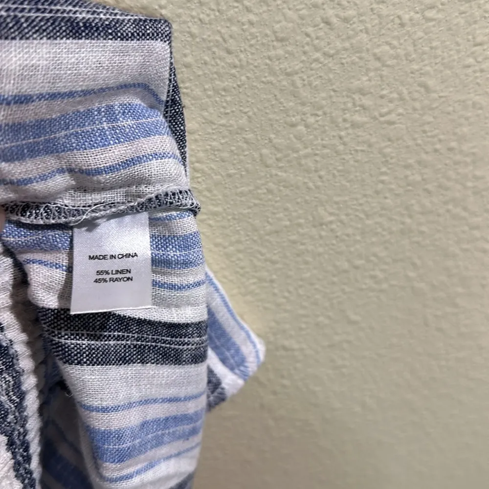 Anthropologie DREW Whitney size medium striped blue pant - Image 7