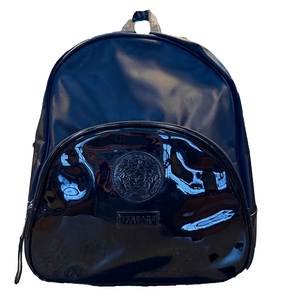 Versace Parfums Black Medusa
Logo Adjustable Strap Backpack Black - Image 2