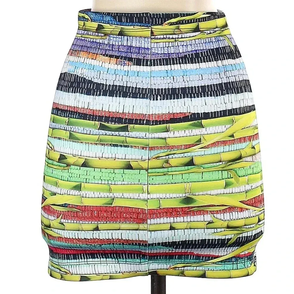 Clover Canyon Vintage Surf Shack Neoprene Bodycon Fitted Mini Skirt Size XS - Image 5