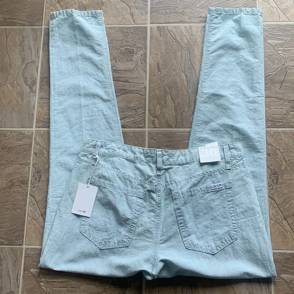 Joe’s Jeans Weekender Slim Fit Linen Sky Blue Pants Sz 30 NWT - Image 11