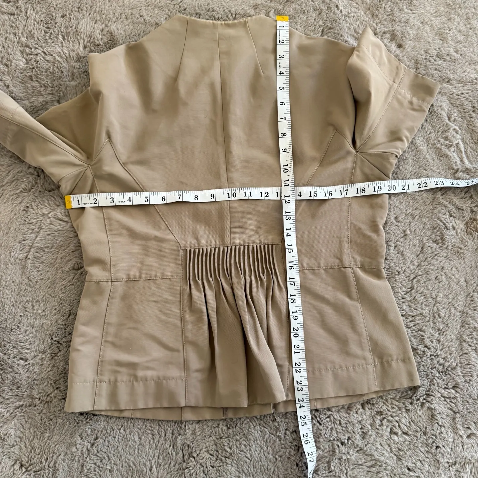 Ann‎ Taylor Loft Tan Brown Blazer Jacket Women Size 12 Formal Stylish Career - Image 5