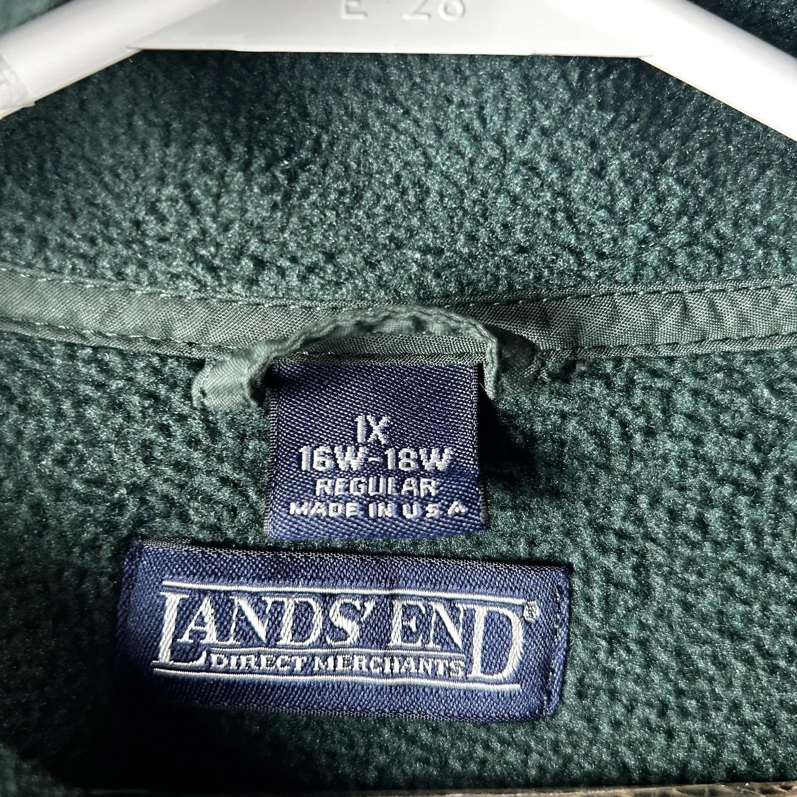 Land's End Forrest Green PolarTec Fleece Zipper Jacket Womens Plus Size 1X 16-18 - Image 6