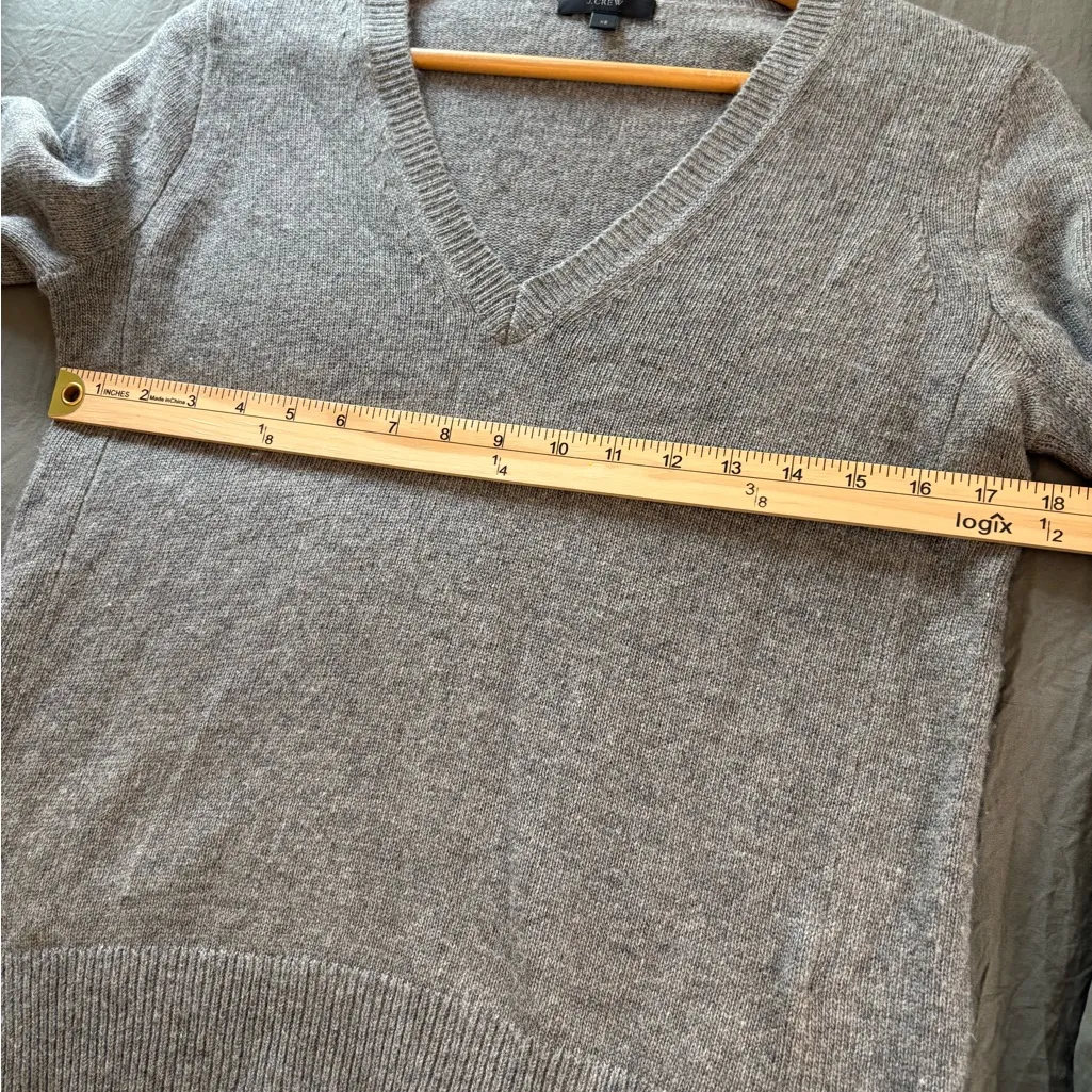 J. Crew Wool Blend Leather Arm Patch Sweater. Size XS. - Image 13