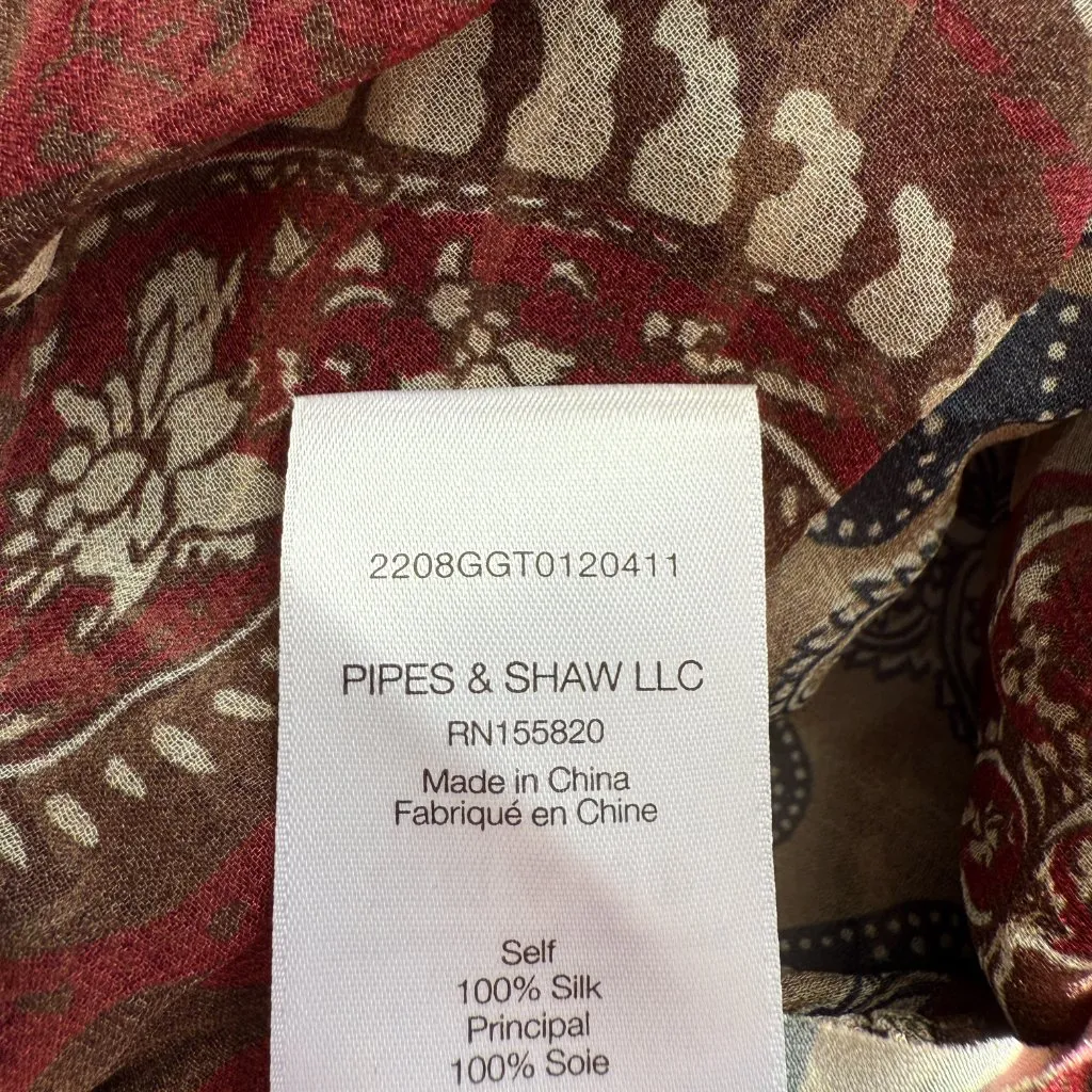 Veronica Beard Isra Multi-Print Silk Maxi Dress Women's 0 Paisley Tie Waist NWOT - Image 17