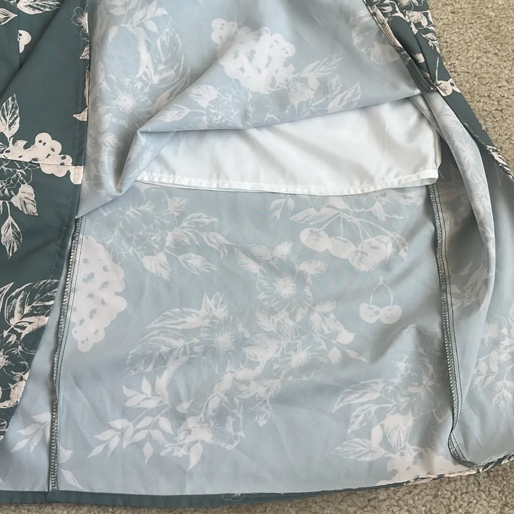 NWT Cider Floral Slit Midi Dress in Green White Women's Large - Image 6