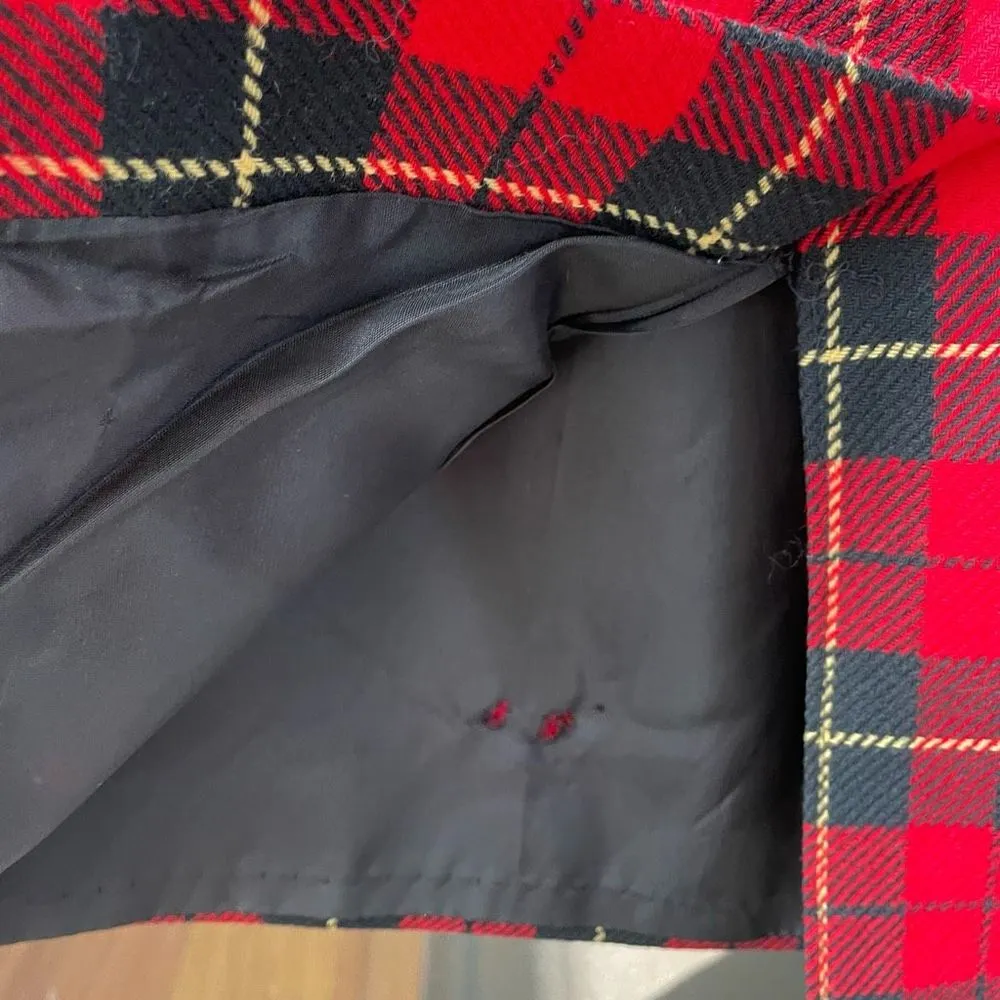Wallace Tartan Plaid Wool Pencil Skirt 4 6 S - Image 5