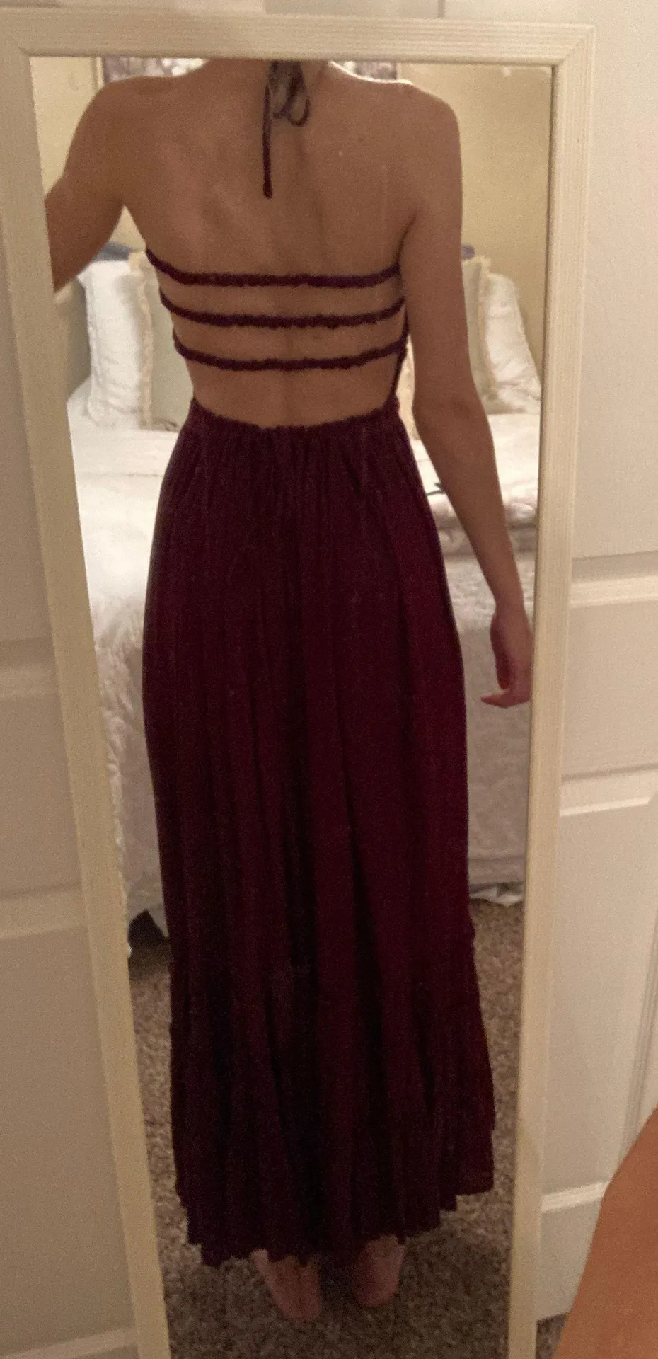 Burgundy Maxi Dress Red - Image 3