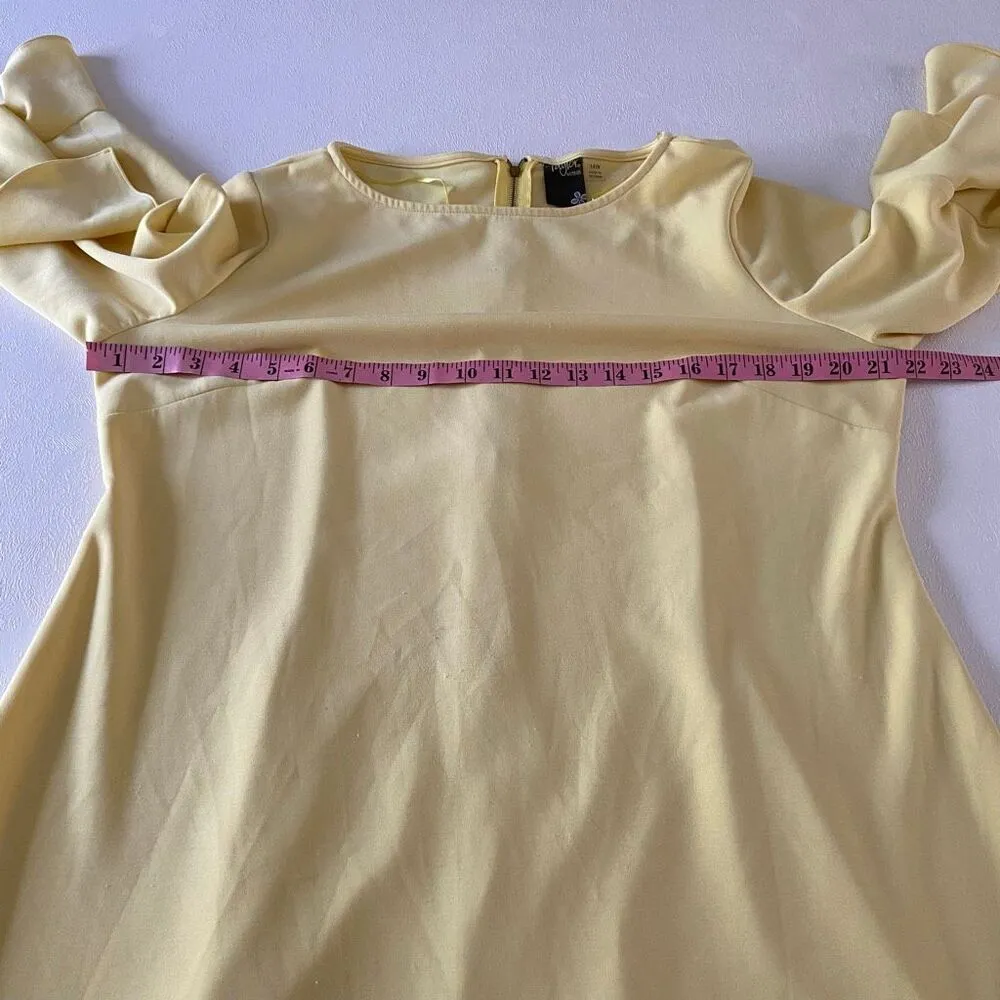 Taylor Woman Yellow Dress 14W Ruffle Sleeve Shift Dress Plus Size Cocktail Sprin Size L - Image 4