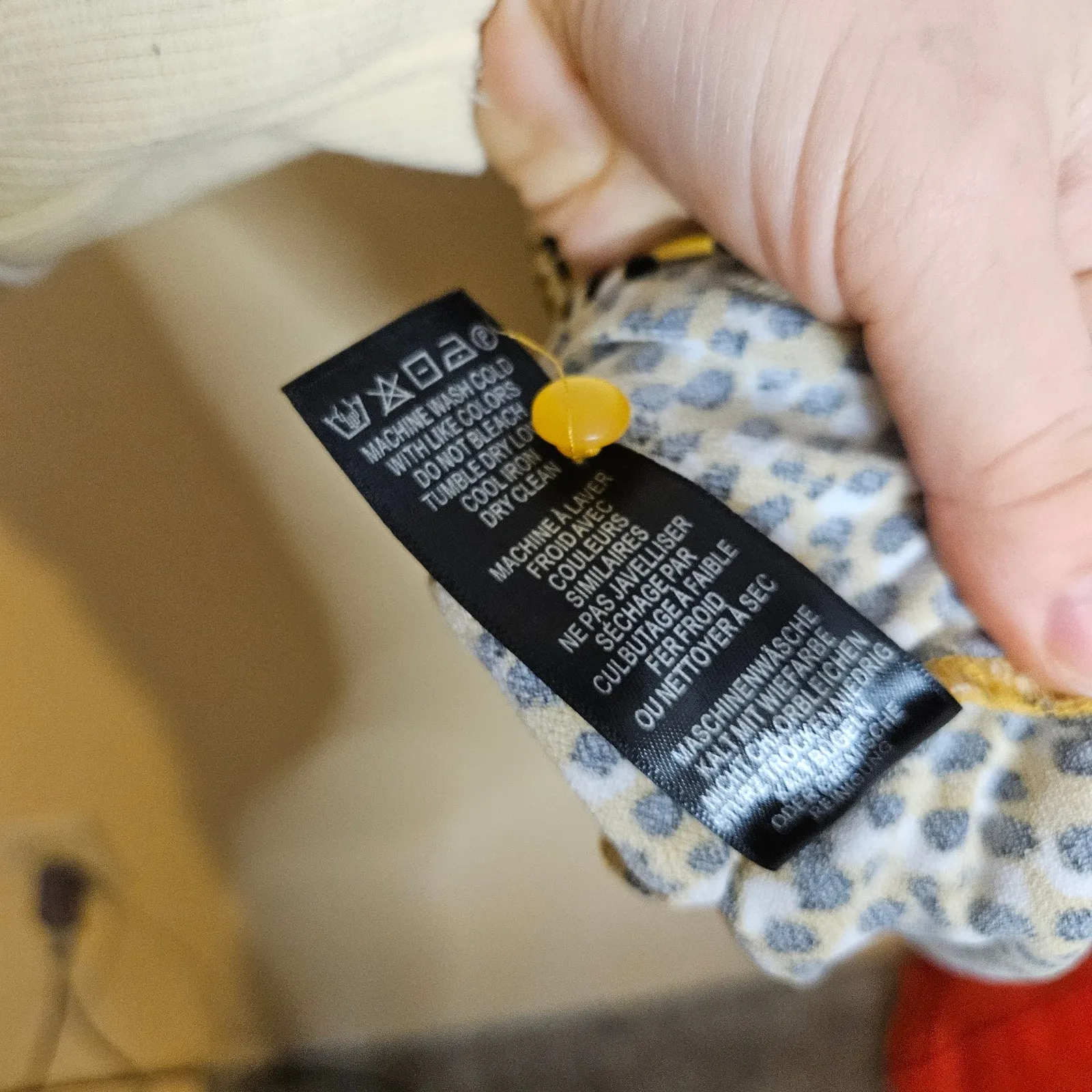 Adrianna Papell Yellow Animal Print Sleeveless Blouse Work Career White Black - Image 8