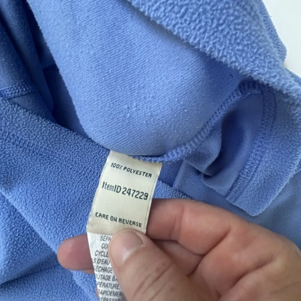 L.L. Bean 1/4 Zip Blue Lightweight Activewear Poly Fleece Top Size M Size M - Image 8