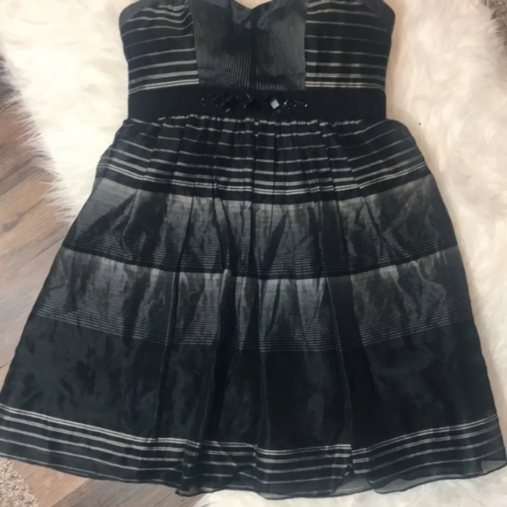 BCBG strapless silk combo cocktail dress - Image 3