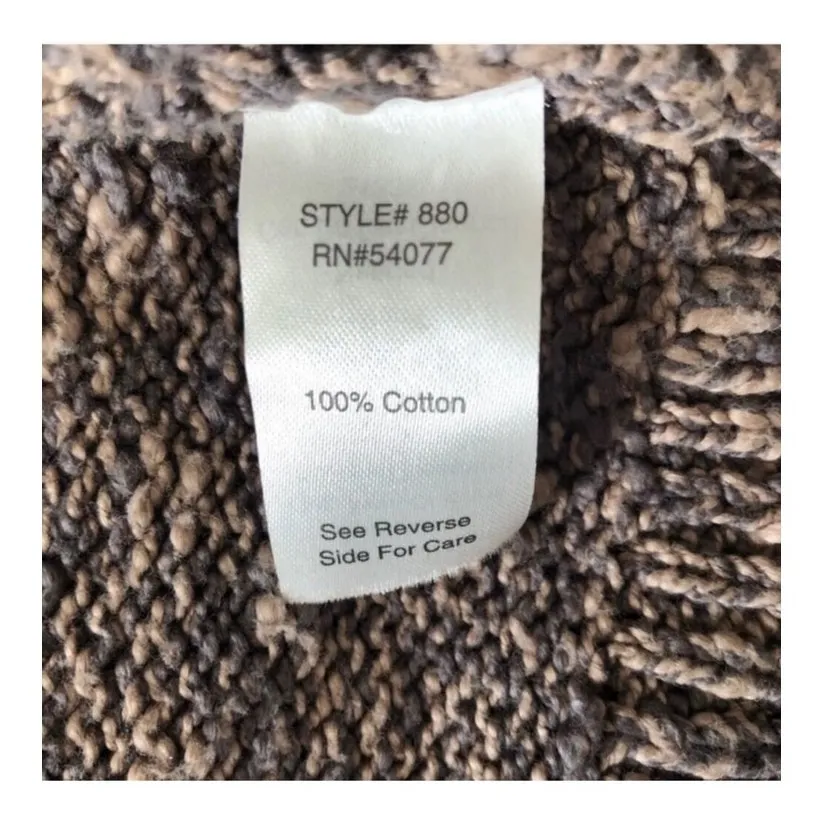 CAbi 880 Swear by Sweater Chunky Open Cardigan XS Marble Brown Tan - Image 9