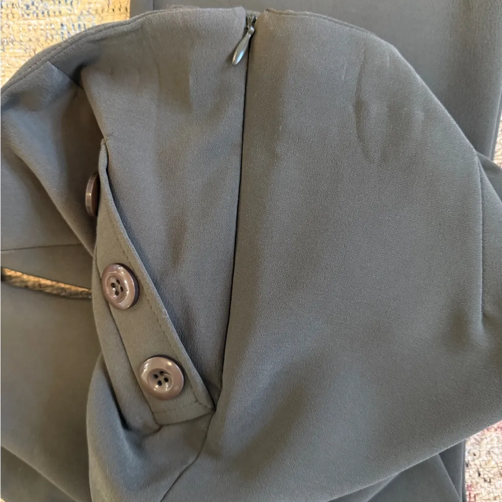 Potter's Pot NWOT Women's High Rise Flare Leg Pants in Olive - Image 3