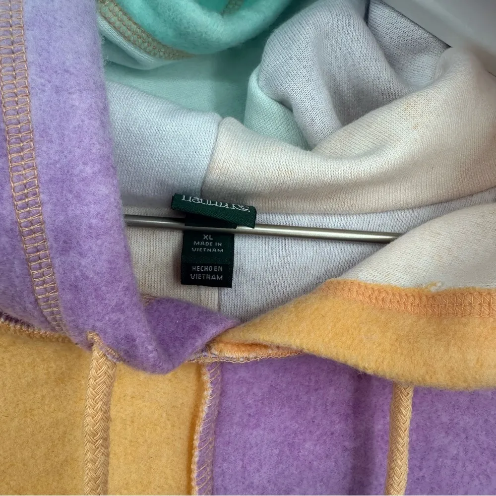 Wild Fable Cropped Color Block Hoodie Size XL Boho NWT - Image 5