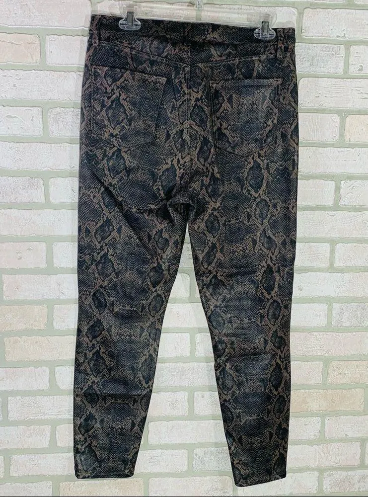 J Brand Lille Coated Super High Rise Boa Printed Skinny Jeans Size 31 - Image 7