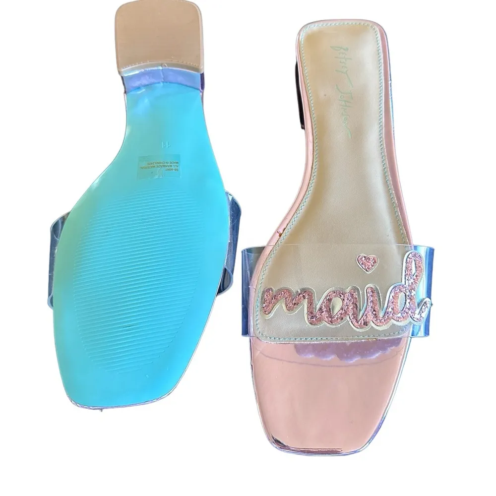 NEW BETSEY JOHNSON Women's Mint "Bridesmaid" Slide Sandals - Image 7