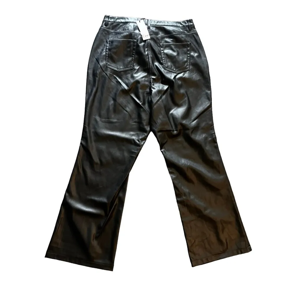 NEW Dex Plus Black Faux LEATHER 5 Pocket PANTS Size 1X Womens 35W x 29.75L NWT - Image 10