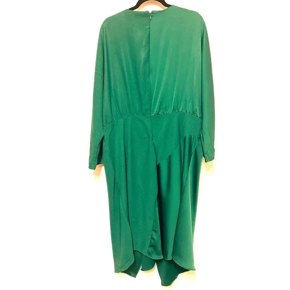 NWOT Cushnie x Target Green Wrap Dress Midi - Image 4