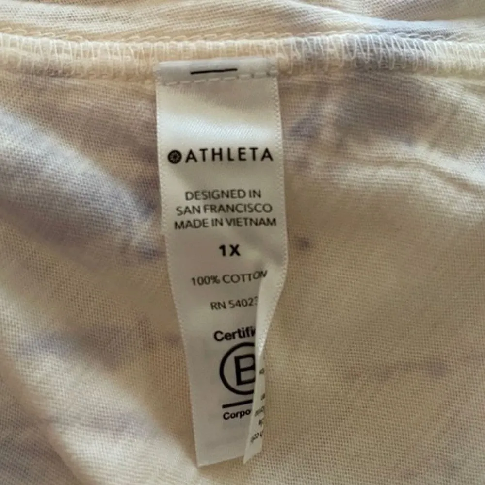 Athleta Shirt Womens 2X Purple Organic Daily Print Ballerina Gown Athleisure Gym - Image 6