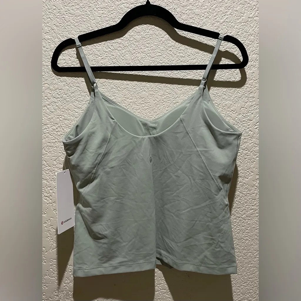 Lululemon NWT Align Waist Length Cami Tank Top Fog Green Size 12 - Image 6