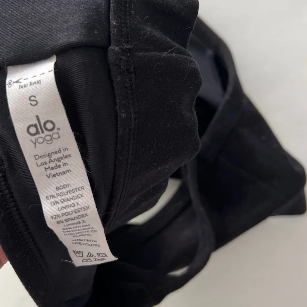 Alo Yoga Gratitude Alosoft Sports Bra Black Size Small - Image 7