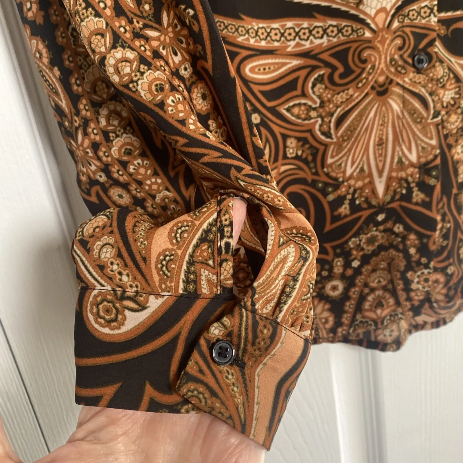 Richard Allen x HM Womens 10 Brown Button Front Top - Image 5