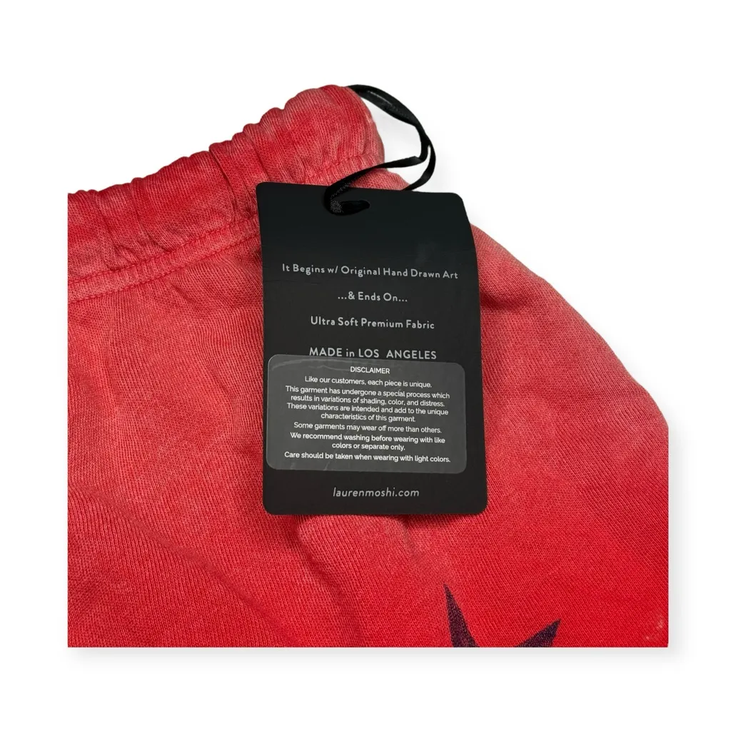 new Lauren Moshi ★ Zoa Vintage Potassium Spray Stars Short ★ Brick Red Ombré ★ L - Image 13