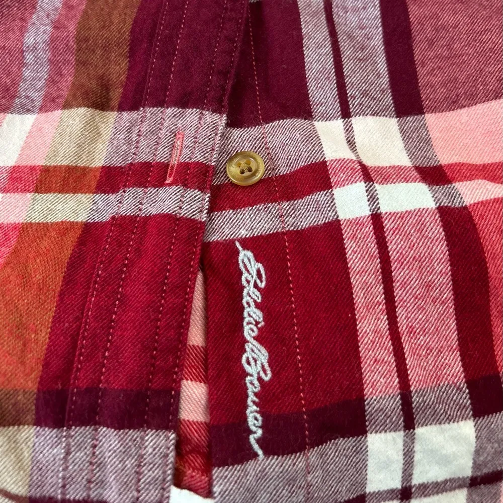 Eddie Bauer Women Small Flannel ButtonDown Long sleeve 100% Cotton Flannel Plaid - Image 11