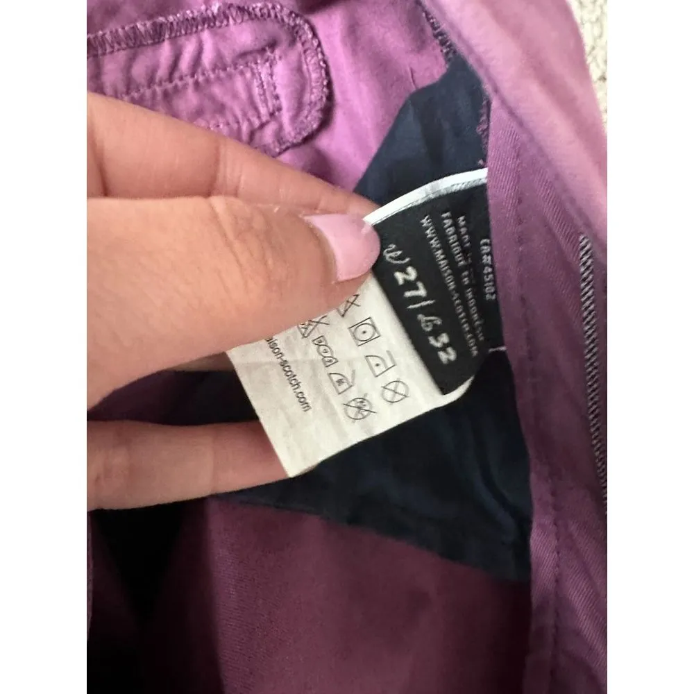 SCOTCH AND SODA Maison Women’s Purple Straight Leg Pants Size 27 - Image 6