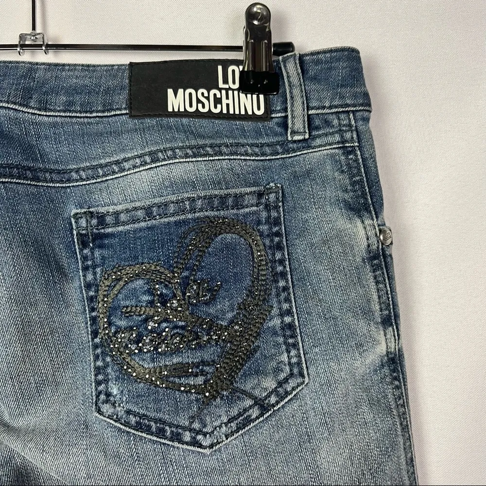 Love Moschino Tequila Bum Bum Straight Leg Jeans 29 - Image 4