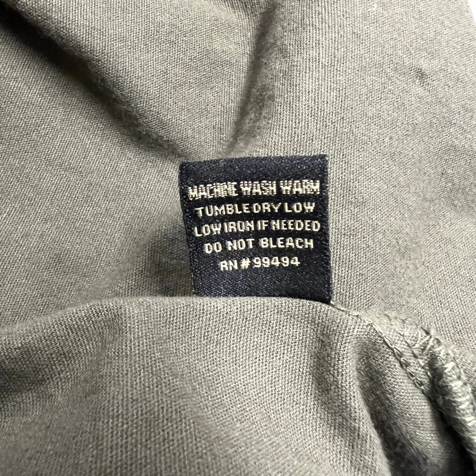 Olive Green Duster Jacket Proud Unique Self Graffiti Cotton Blend 3X SEE DESCRIP - Image 6